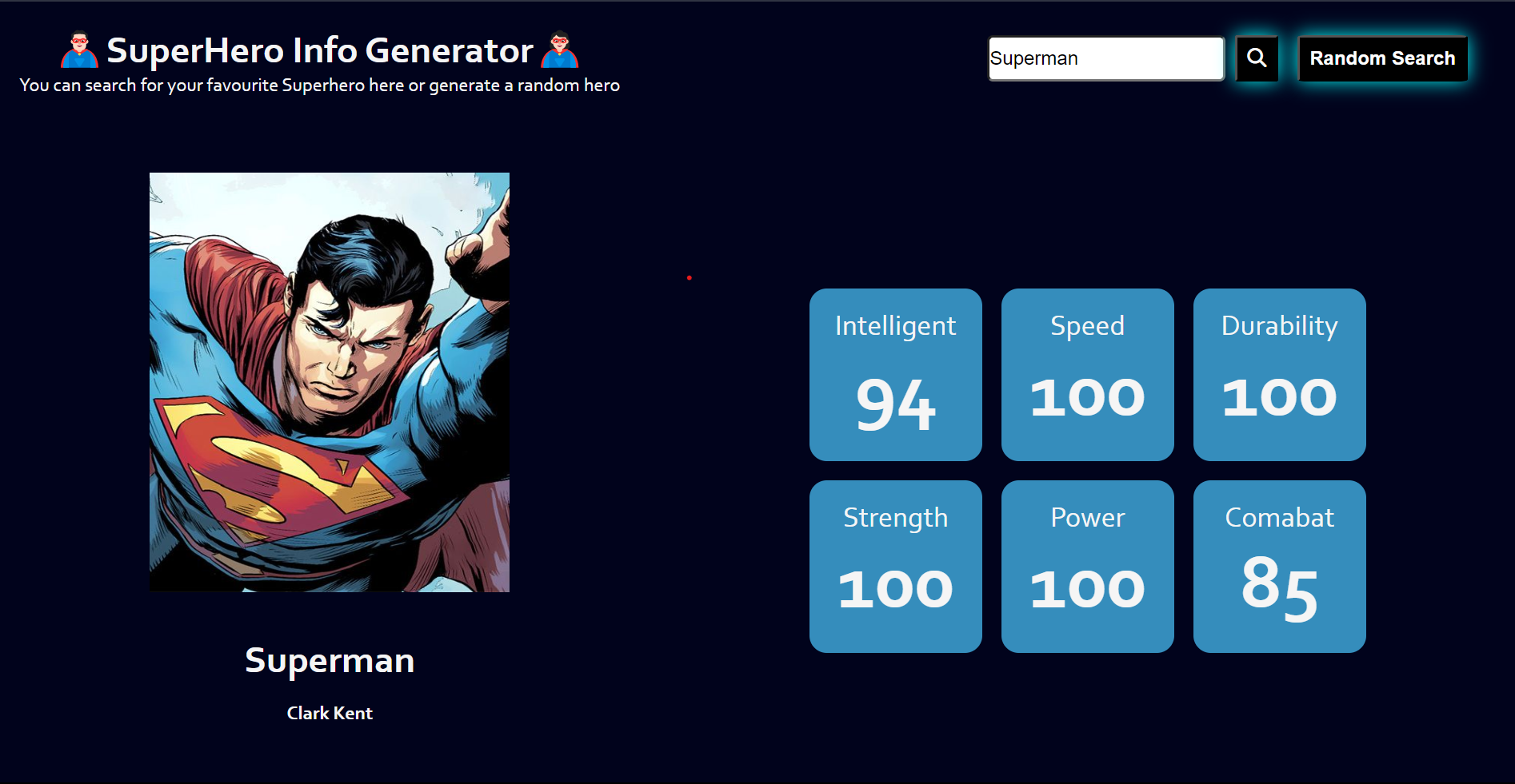 Superhero-Info Generator